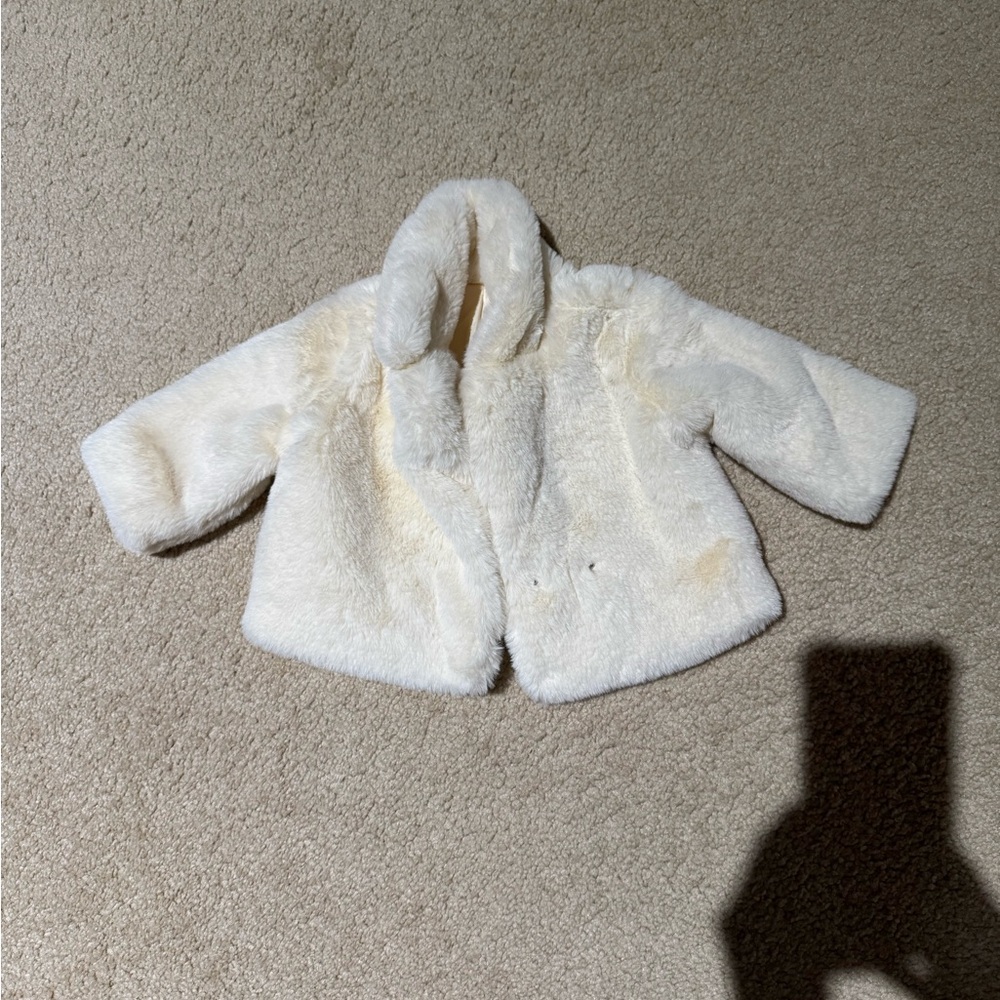 0-3 month newborn baby fur coat
